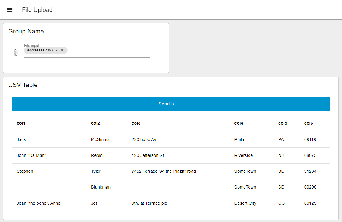 csv dashboard